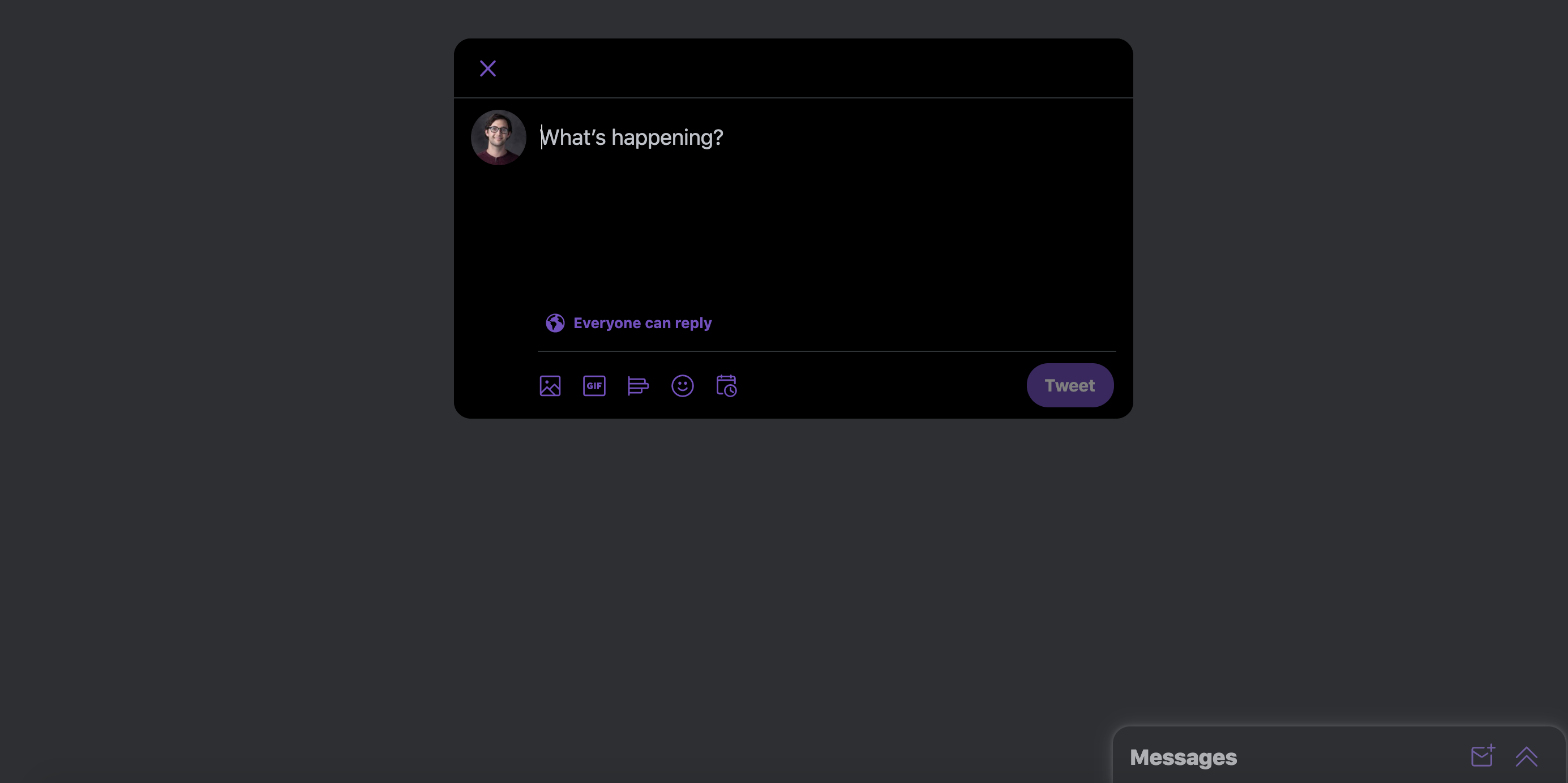 Twitter Page With Only Tweet Composition